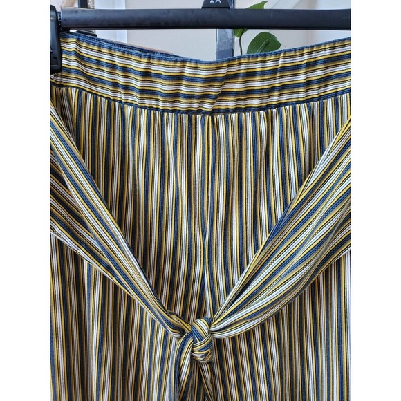 Est.1946 Women Multicolor Striped Polyester Drawstring Trouser Pants Size 18/20W - Picture 2 of 11